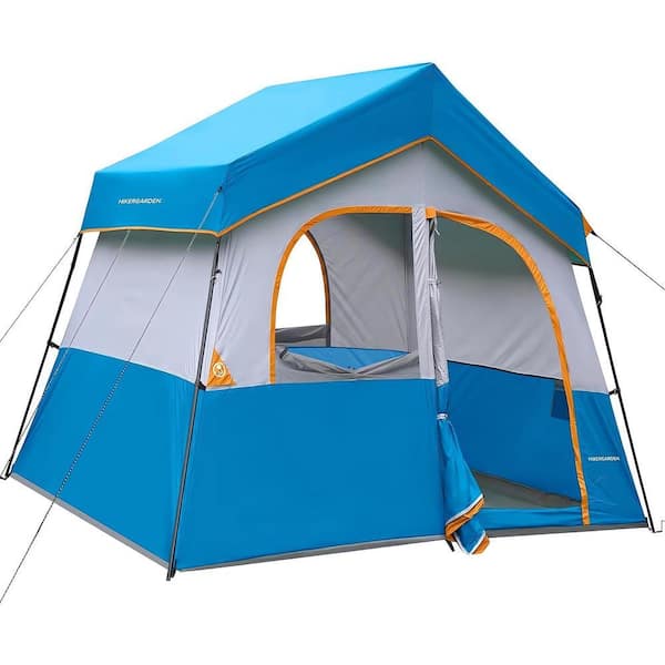 Sky Blue 6-Person Camping Tent Portable Easy Set Up Family Tent