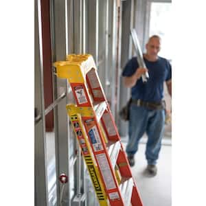 LEANSAFE 10 ft. Fiberglass Leaning Step Ladder with 300 lb. Load Capacity Type IA Duty Rating