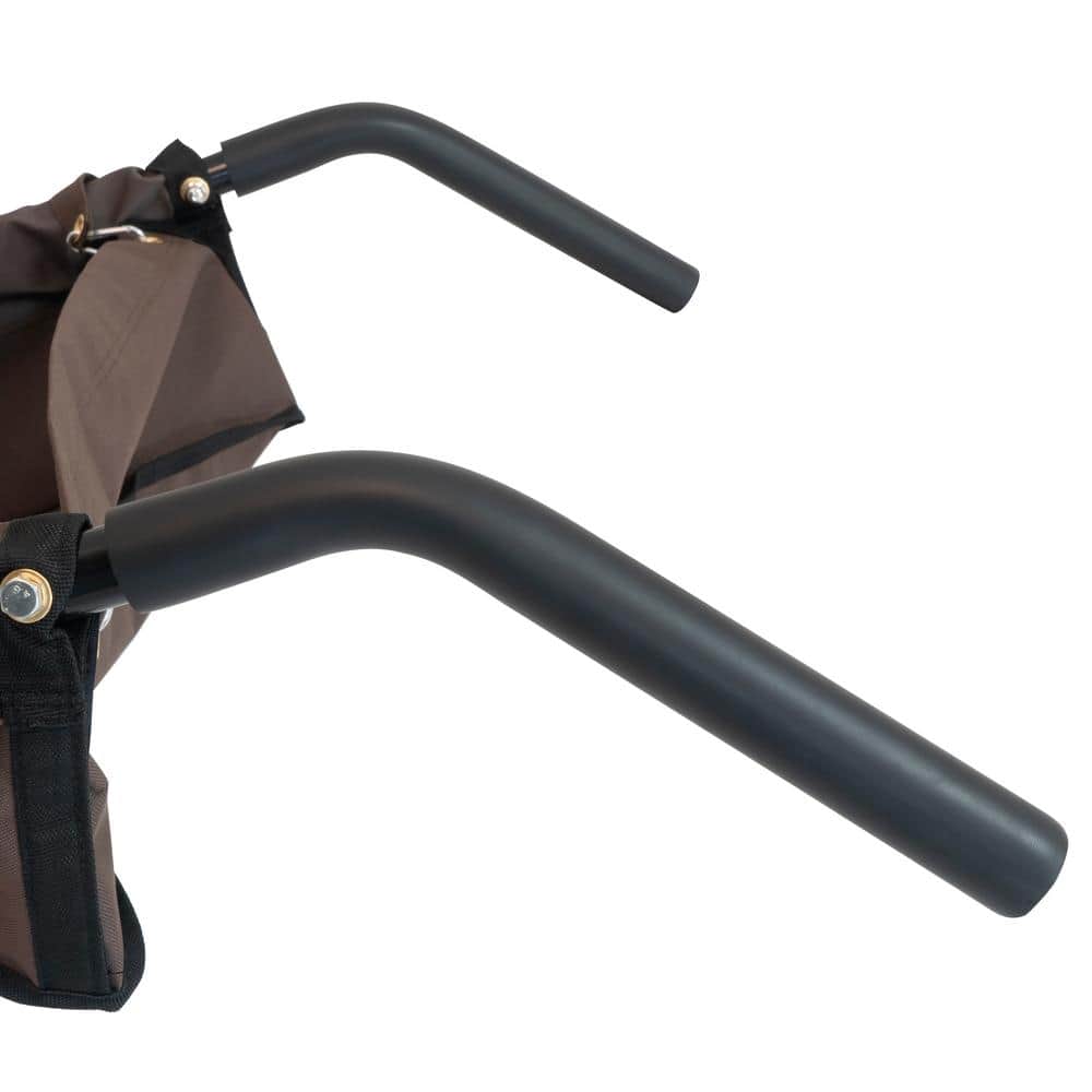 5 cu. ft. Brown Canvas Foldable Garden Wheelbarrow