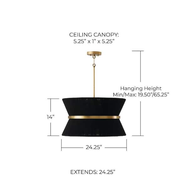 Capital Lighting Fixture Company Cecilia 60-Watt 8-Light Black