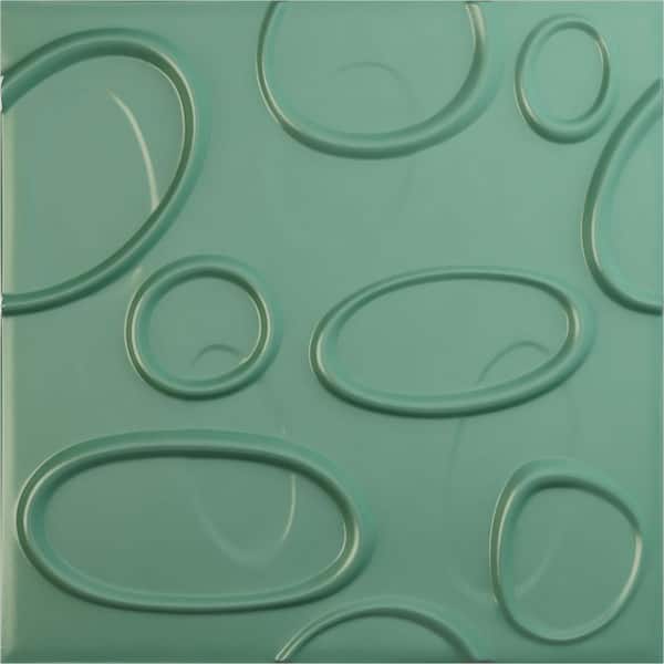 Ekena Millwork 19 5/8 in. x 19 5/8 in. Felix EnduraWall Decorative 3D Wall Panel, Sea Mist (12-Pack for 32.04 Sq. Ft.)