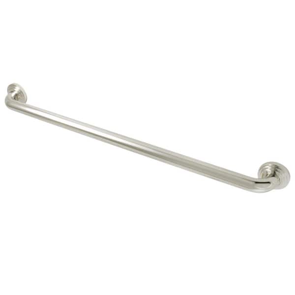 Kingston Brass Milano 30 in. x 1-1/4 in. Grab Bar in Polished Nickel