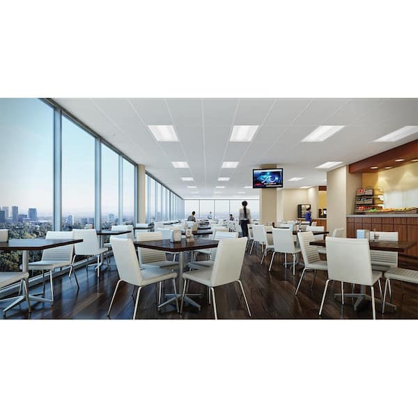 Metalux 2 ft. x 4 ft. 64-Watt Equivalent Integrated LED White Center Lens Troffer, 4000K Bright White
