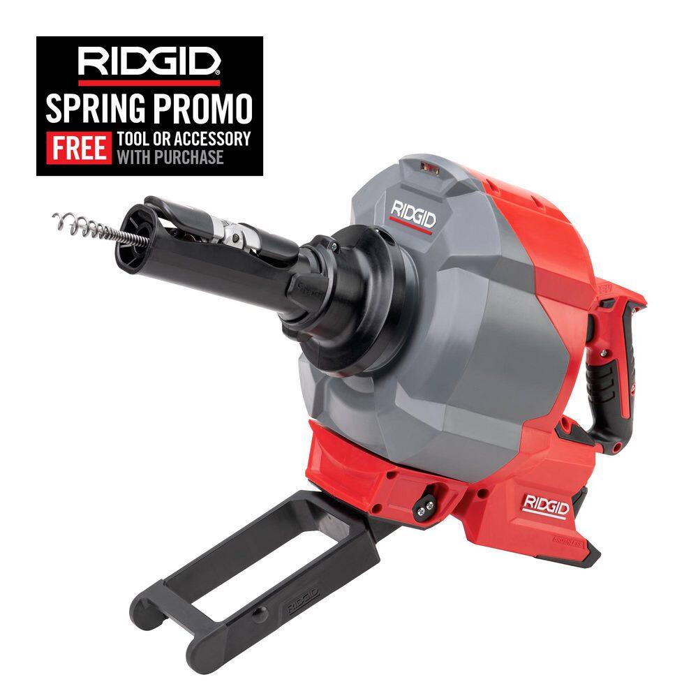 RIDGID K-46 Cordless SinkSnake with 5/16 in. x 25 ft. IC Cable, 18V 2 ...