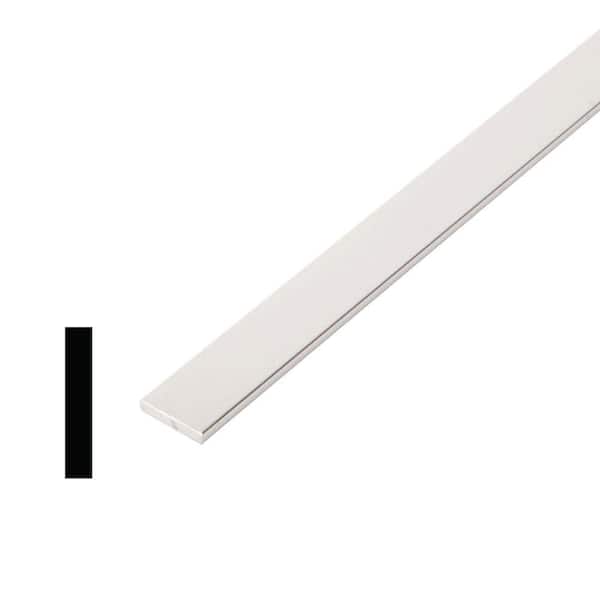 Alexandria Moulding AT 019 1/8 in. D x 1/2 in. W x 96 in. L Metal Mira Lustre Flat Bar S4S Moulding