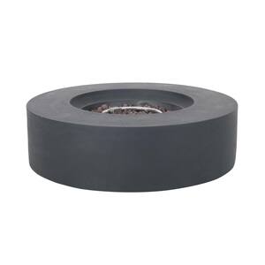 Aidan 39 in. x 11.5 in. Circular Outdoor Gas Fire Pit Table with Tank Holder