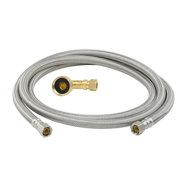 3/8 in. Comp. x 3/8 in. Comp. x 72 in. Braided Stainless Steel Dishwasher Supply Line with 3/4 in. Garden Hose Elbow