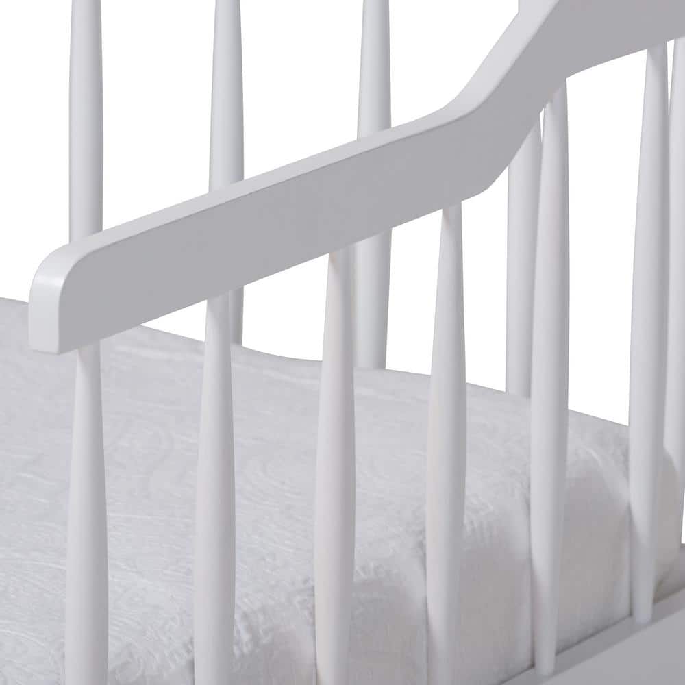 White Twin to King Expandable Wood Spindle Daybed