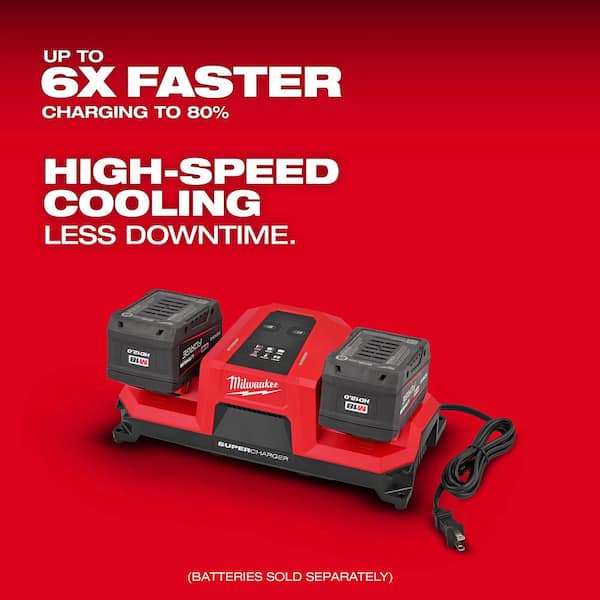 Milwaukee M18 18V Dual Bay Simultaneous Super Charger with 4 Point Mounting