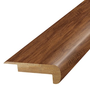 Saddle  0.75 in. T x 2.37 in. W x 78.7 in. L Textured Wood Look Laminate Moulding/Trim Stair Nose Molding