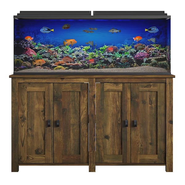 Black Metal Aquarium Stand Fish Tank Stand Cabinet Fish Tank Accessories  Storage Suitable for 40-50 Gallon Turtle Tank Yeaa-ccjnc1 - The Home Depot