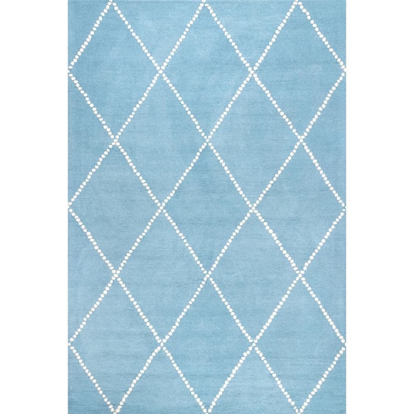 nuLOOM Dotted Diamond Trellis Green 9 ft. x 12 ft. Indoor Area Rug