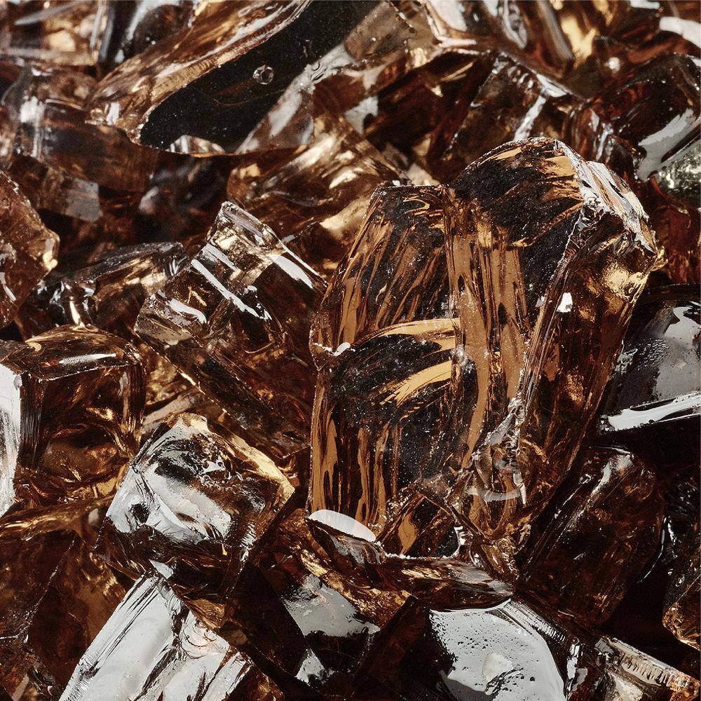 Copper Reflective Fire Glass for Fire Pit, 10 lbs