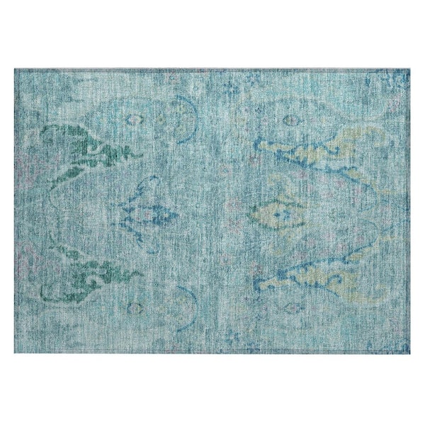 Chantille Machine Washable Indoor/Outdoor Abstract ACN1932 Blue 2 ft. x 3 ft. Accent Rug