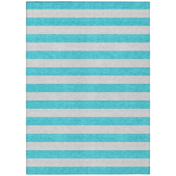 Addison Rugs Chantille ACN530 Turquoise 5 ft. x 7 ft. 6 in. Machine Washable Indoor/Outdoor Geometric Area Rug