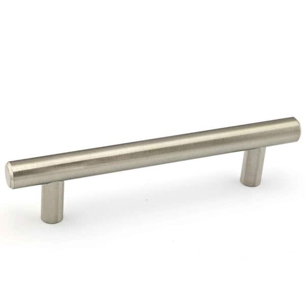 Richelieu Hardware Roosevelt Collection 4 1/4 in. (108 mm) Brushed Nickel Modern Cabinet Bar Pull