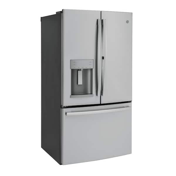 Ge 27 8 Cu Ft French Door Refrigerator With Door In Door In Fingerprint Resistant Stainless Steel Gfd28gynfs The Home Depot