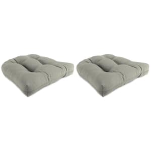 19 in. L x 19 in. W x 4 in. T Outdoor Square Wicker Seat Cushion in McHusk Stone (2-Pack)
