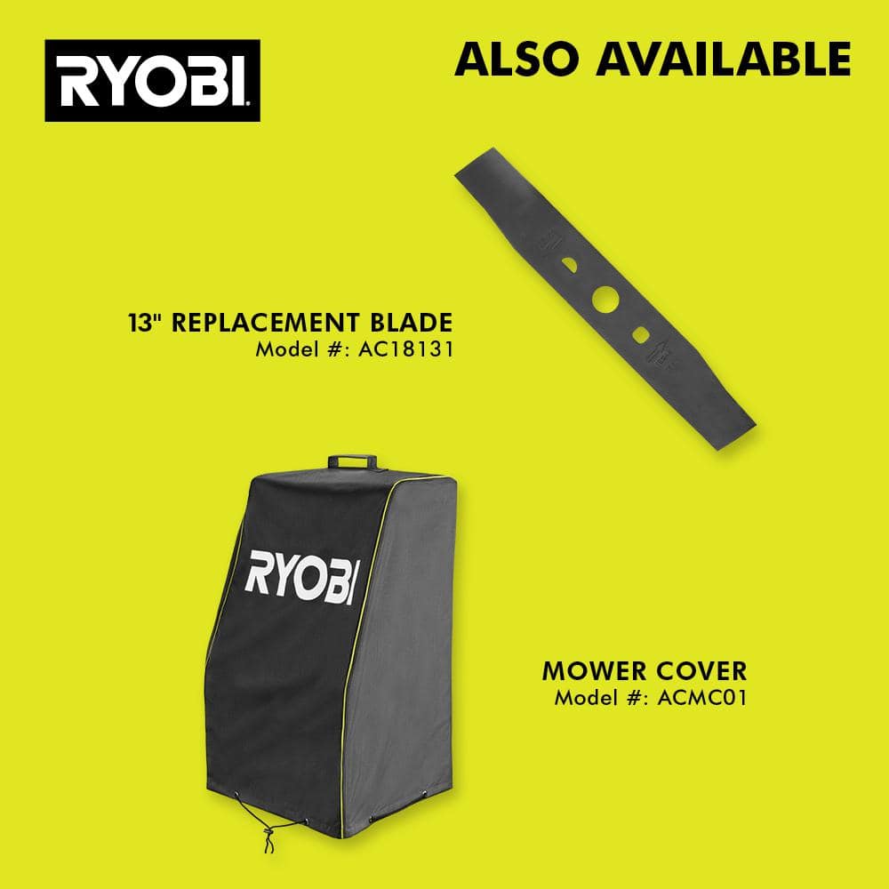 Ryobi 18V Lime Green Cordless Battery Push Lawn Mower