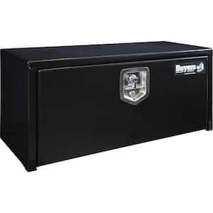 14 in. x 12 in. x 30 in. Black Steel Underbody Truck Box with T-Handle
