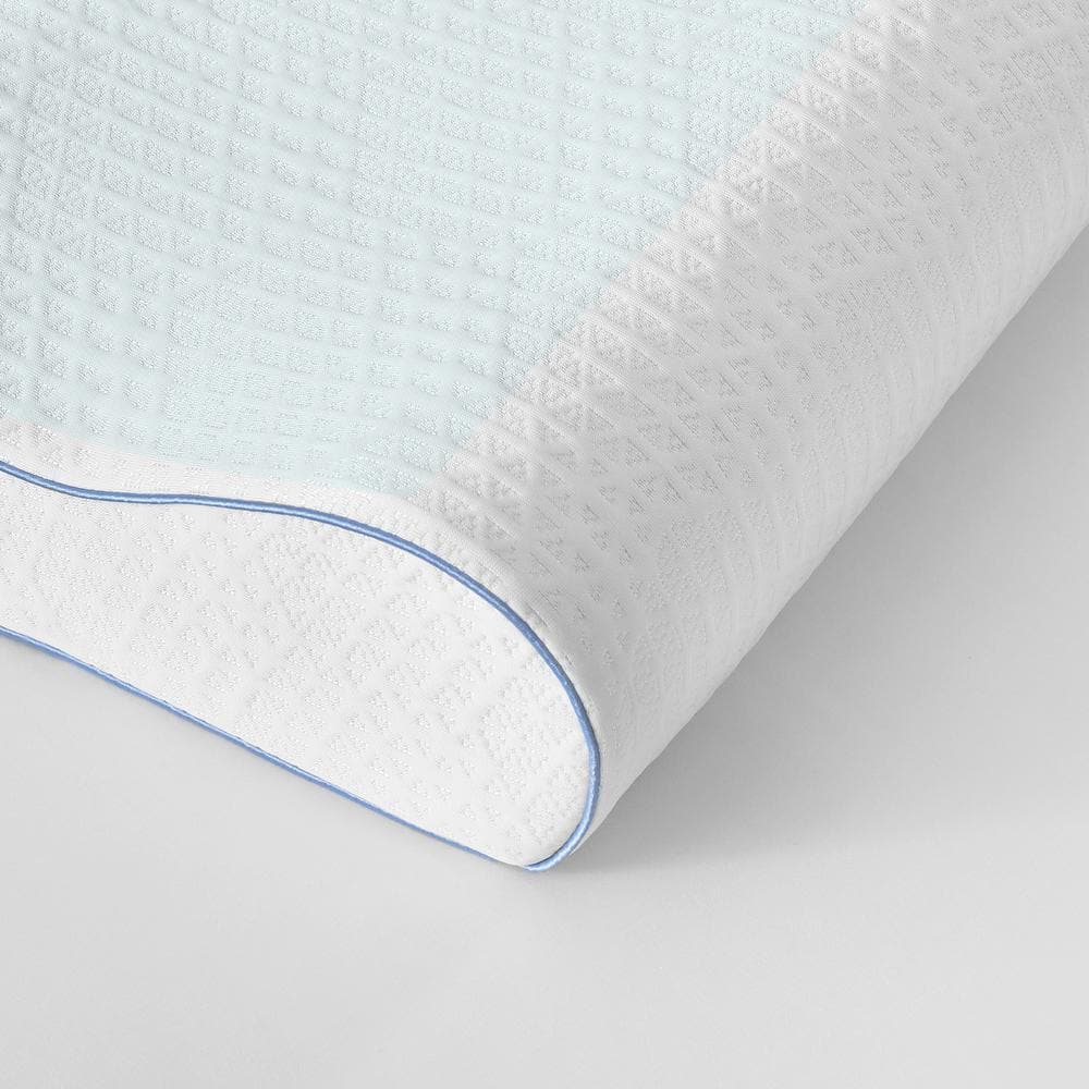 Ultra Firm White Memory Foam Cooling Gel Neck Pillow