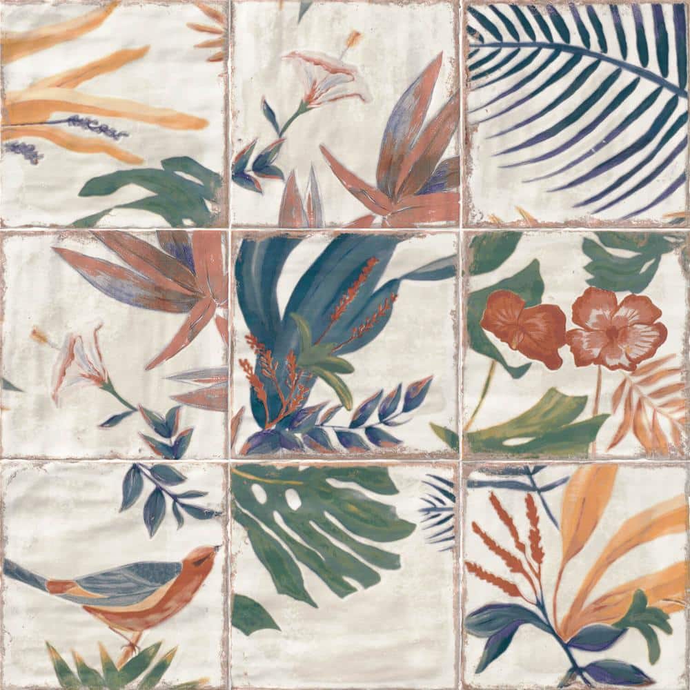 Angela Harris Sonata Decor 8 in. x 8 in. Polished Ceramic Wall Tile Sample price history on PriceWatchPro