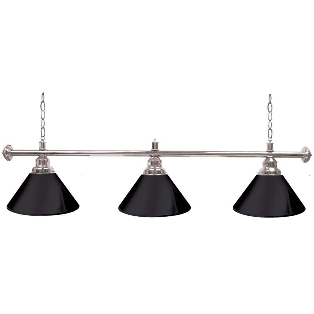 3-Light Black Billiard Light