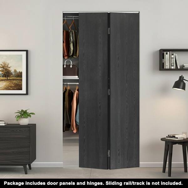 CALHOME 22 in. x 80 in. x 3/4 in. Thickness Hollow Core Black