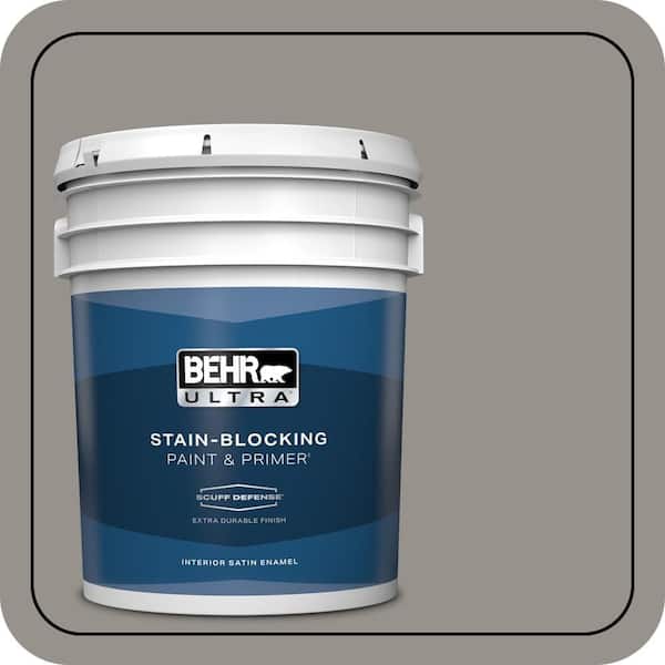 BEHR ULTRA 5 gal. #PPU18-16 Elephant Skin Extra Durable Satin Enamel Interior Paint & Primer