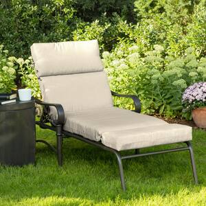 23 x 73 Sunbrella Canvas Flax Outdoor Chaise Lounge Cushion