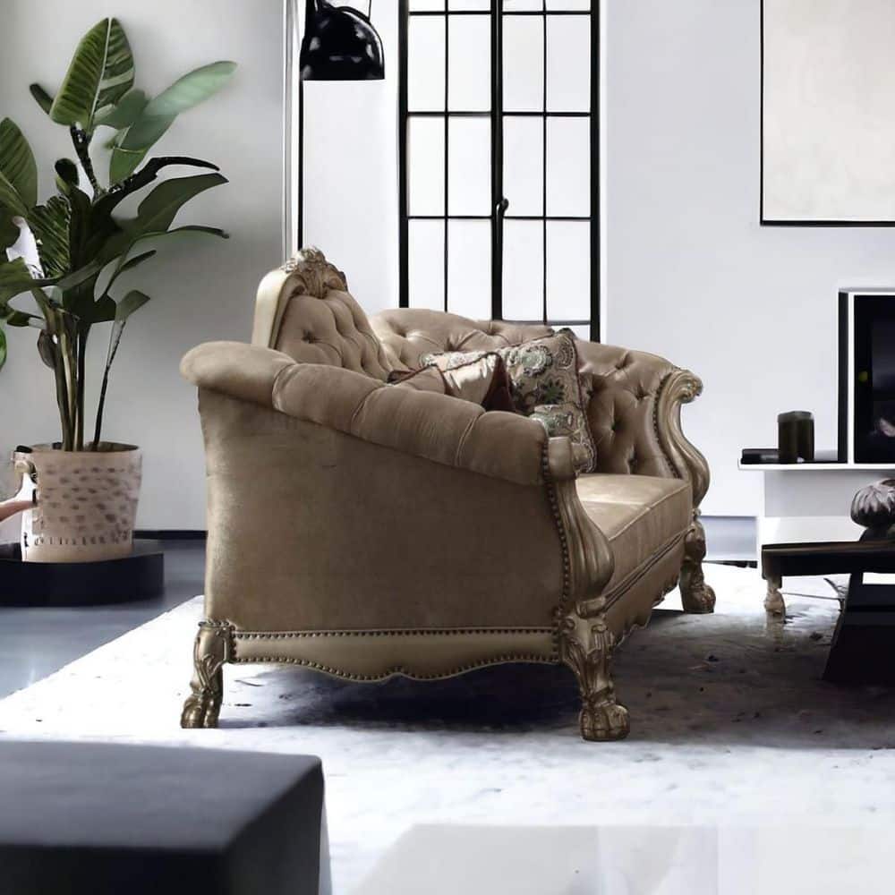 73 in. Bone Solid Faux Leather 2-Seater Loveseat with Reclining price history on PriceWatchPro