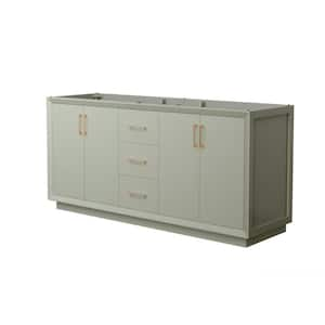 Strada 71 in. W x 21.75 in. D x 34.25 in. H Double Bath Vanity Cabinet without Top in Light Green