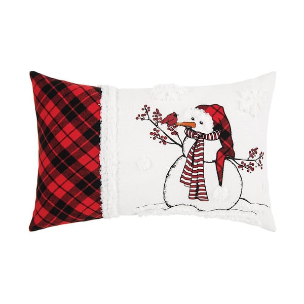 C&F Home Red Snowman Cardinal Winter Christmas Throw Pillow