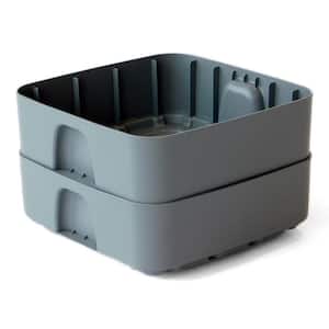 The Essential Living Composter 76.8 oz. Worm Composter Expansion Tray Set in Grey