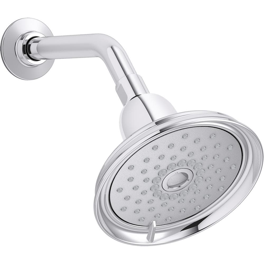 Polished Chrome Multifunction Wall Mounted Showerhead