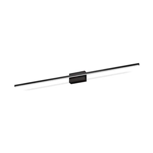 Vega Minor 48-in 1 Light 44-Watt Black Integrated LED Vanity Light