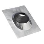No-Calk 12 in. x 15 in. Galvanized Steel Vent Pipe Roof Flashing with 4 in. Diameter