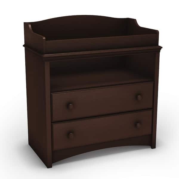 South Shore Angel 2-Drawer Espresso Changing Table