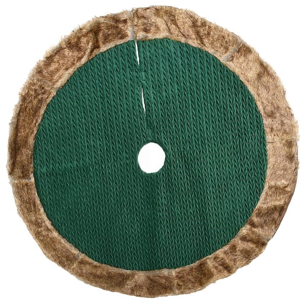 National Tree Company 48 in. Rural Homestead Quilted Christmas Tree Skirt