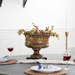 Gold Resin Ornate Decorative Bowl