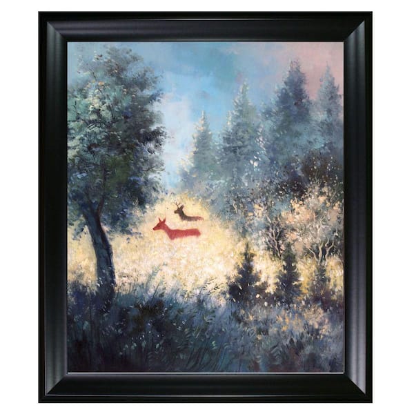 LA PASTICHE September Morning Reproduction by Pol Ledent Black Matte Framed Nature Oil Painting Art Print 25 in. x 29 in.