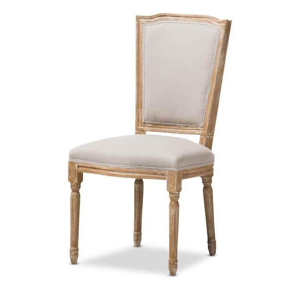 Baxton Studio Cadencia Beige Fabric Upholstered Dining Chair