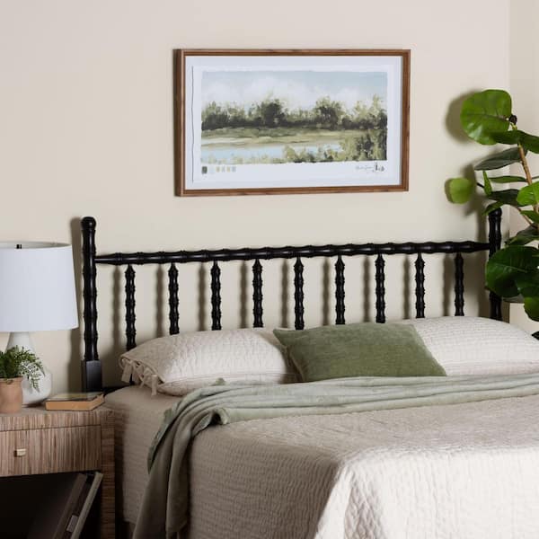 Edaline Black Queen Spindle Headboard