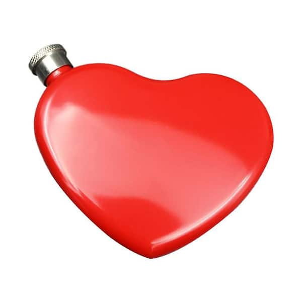 Heart-Shaped Stainless Steel Mini Hip Flask for Travel, Outdoor Adventures, and Parties Portable Wine