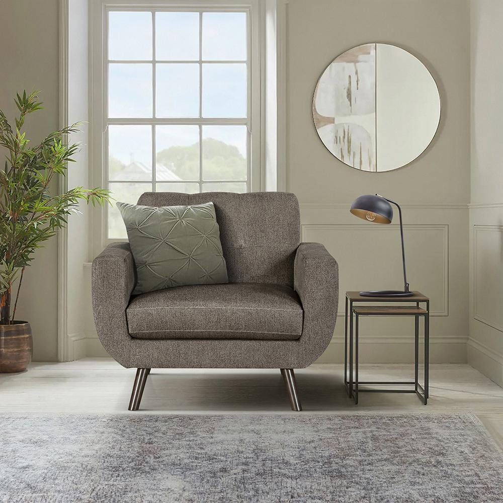 Lbiza Brown Microfiber Arm Chair