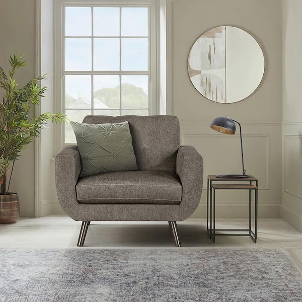 Lazzara Lbiza Brown Microfiber Arm Chair