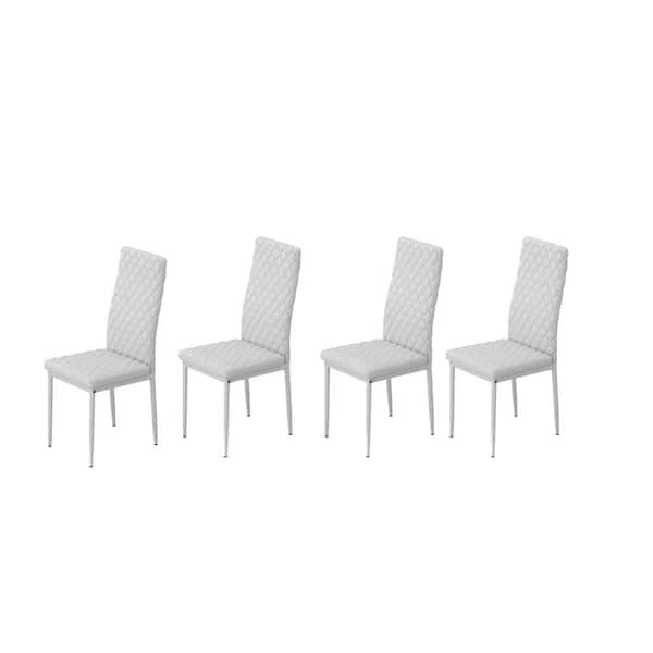 wetiny White Parsons Chair Conference Chair (Set of 4)