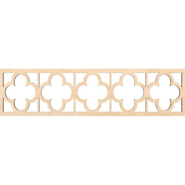 Ekena Millwork Woodall Fretwork 0.375 in. D x 47 in. W x 12 in. L Birch Wood Panel Moulding