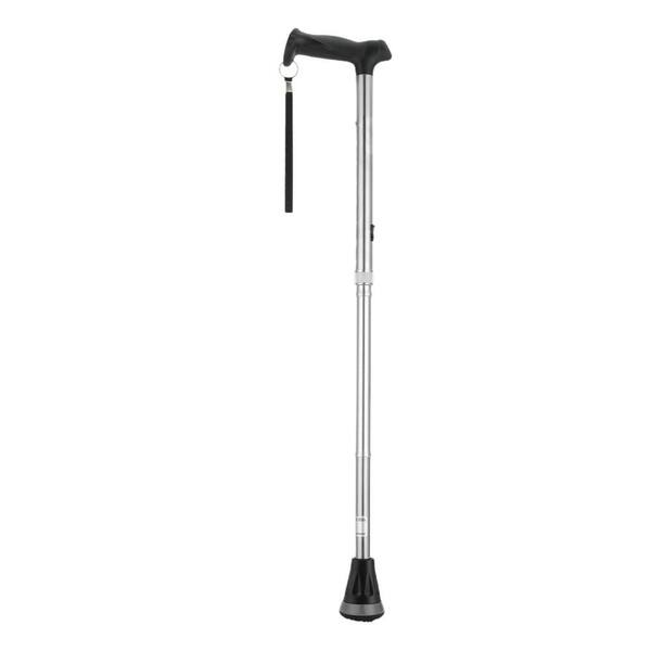 1-Pack Folding Adjustable Walking Cane in Silver, Collapsible Walking Stick for Seniors Adults Men Women with Travel Bag