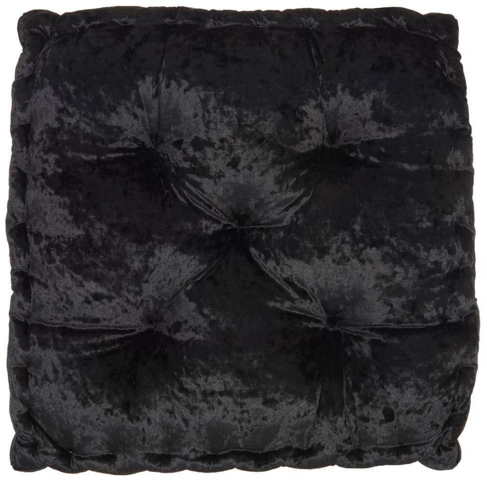 Black floor outlet pillows